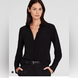 Club Monaco Helek Silk Shirt | Black